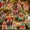 3 Inches Rubber Gingerbread Man Christmas Figurines Ornaments 12 pcs